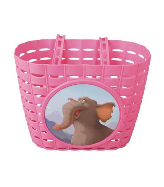 Children's bike basket WIDEK handlebar basket pink