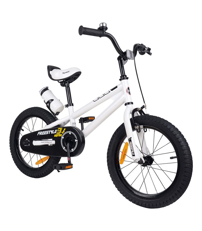 Bicicletta per Bambini 16 pollici Royal Baby Freestyle con porta borraccia bianco