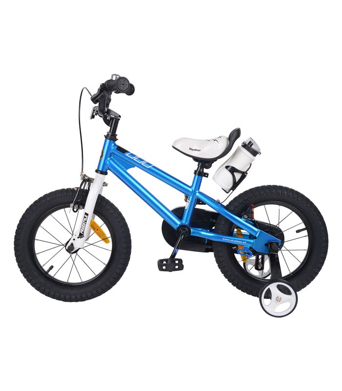 Bicicletta per Bambini 14 pollici Royal Baby Freestyle con porta borracia blu
