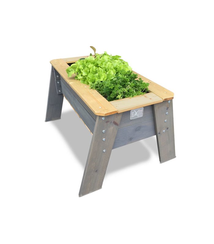 EXIT Aksent Kids Planter Table L Tavolo con vaso Libera installazione Legno Grigio Esterno