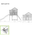 EXIT Loft 750 wooden playhouse - red