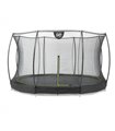EXIT Silhouette ground trampoline ø366cm with safety net - black Esterno Rotondo Molla elicoidale Trampolino interrato