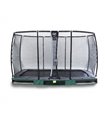 EXIT Elegant Premium ground trampoline 214x366cm with Deluxe safety net - green Esterno Rettangolare Molla elicoidale Trampolino