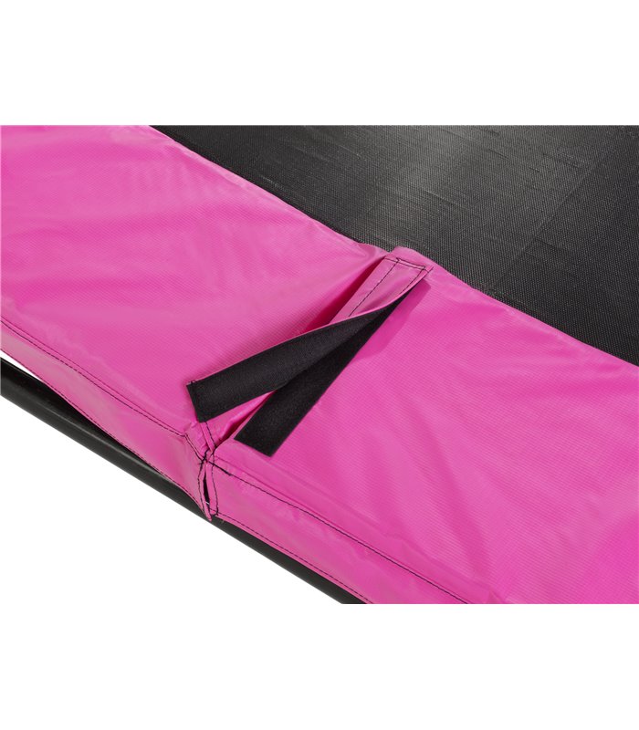 EXIT Silhouette Bodentrampolin 244x366cm mit Sicherheitsnetz - rosa