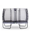 EXIT Elegant trampoline rectangular 214x366cm with safetynet Economy - grey