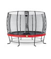 EXIT Elegant trampoline ø366cm with safetynet Economy - red Esterno Rotondo Molla elicoidale Trampolino fuori terra