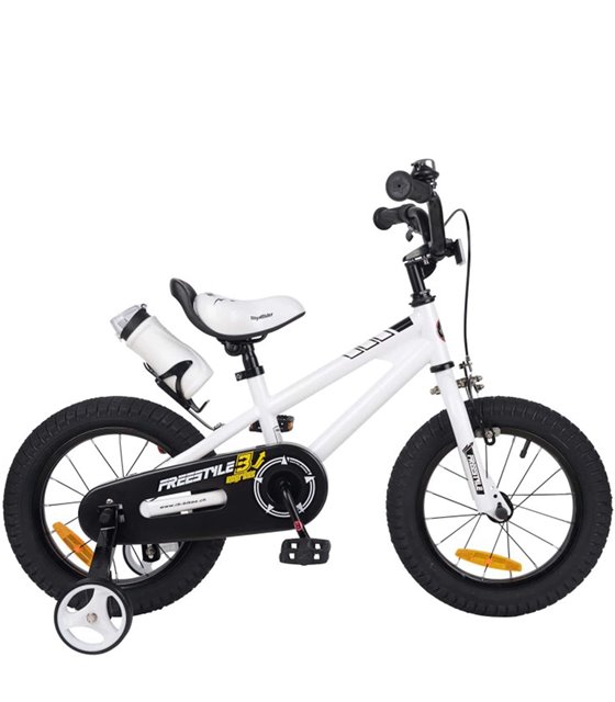 Vélo Pour Enfants 14 pouces RB Freestyle avec porte-boissons blanc