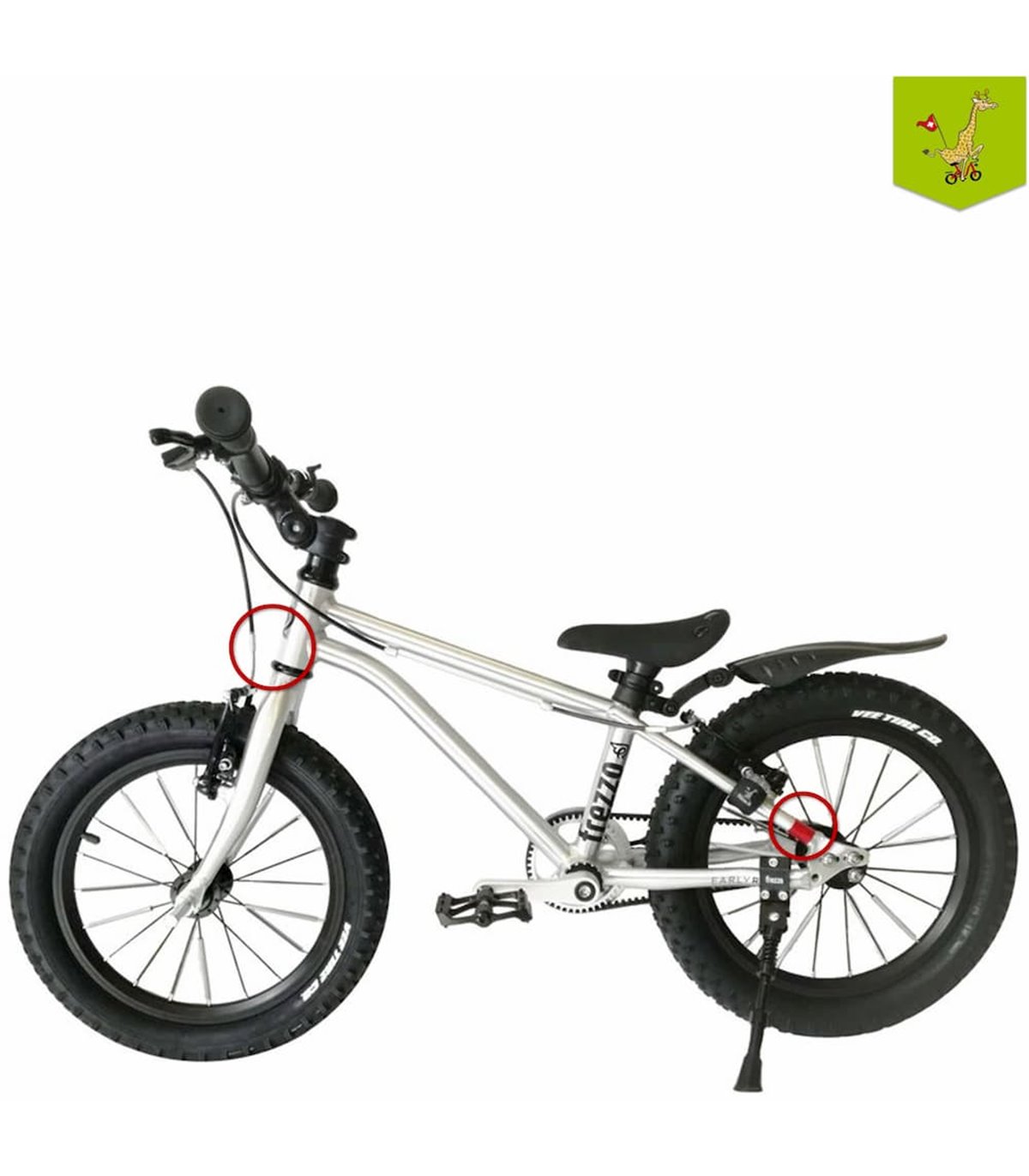Reflector for Children Bike 1x white front and 1x red rear