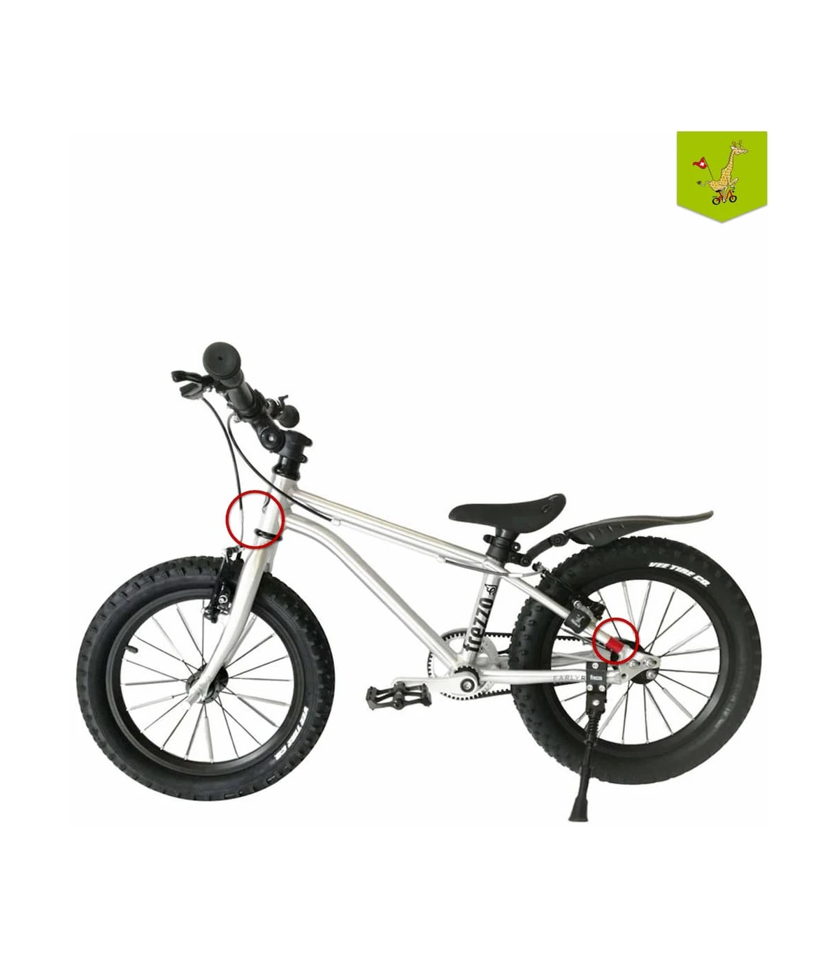 Riflettore per Bicicletta Per Bambini frontale 1x bianco e 1x