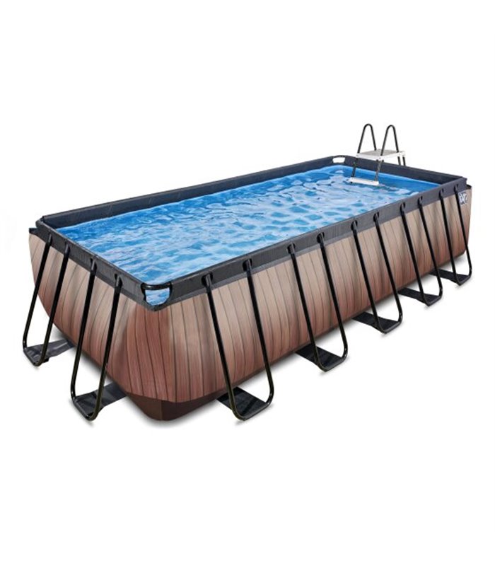 Pool Exit 540x250x122cm mit Filterpumpe braun