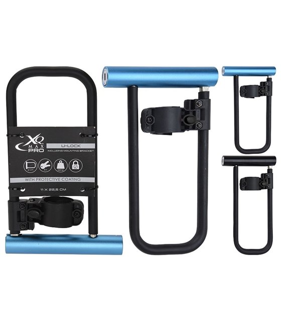 Bike Lock lock with 2 keys XQ Max 11x22.5cm blue