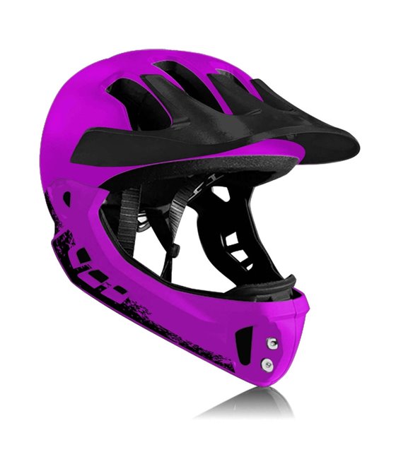 Fullface Helmet frezzo Rowdy [M] (53-57cm) Viola + FREE USB Light
