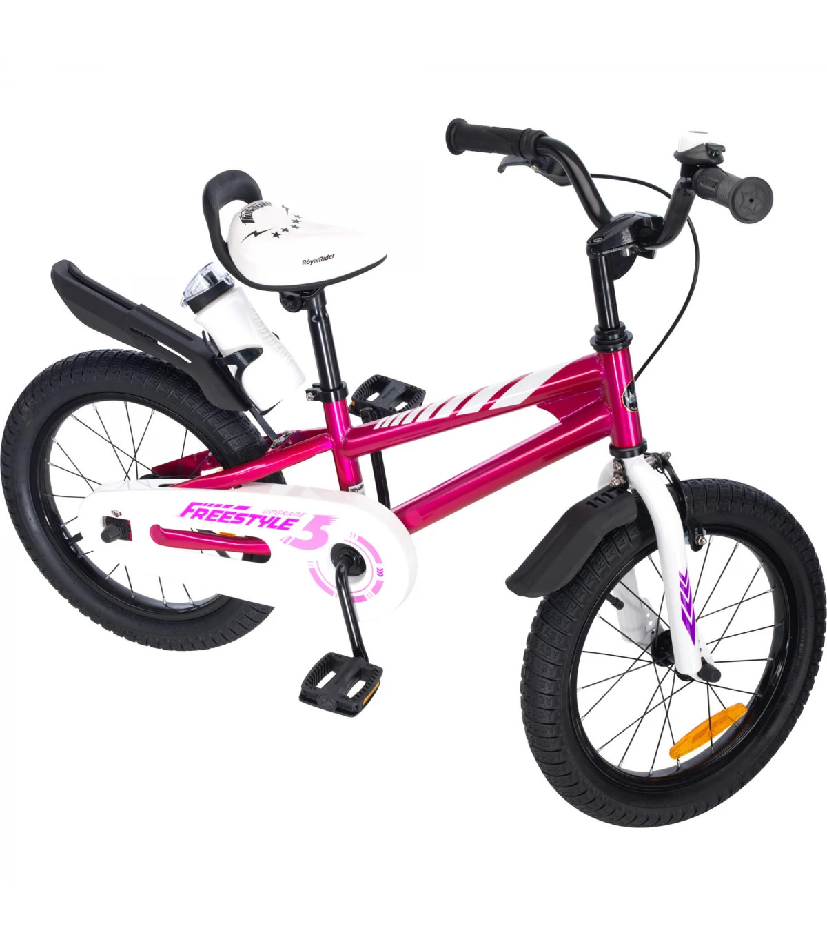 Kindervelo 16 Zoll RoyalBaby Freestyle mit Getr nkehalter pink