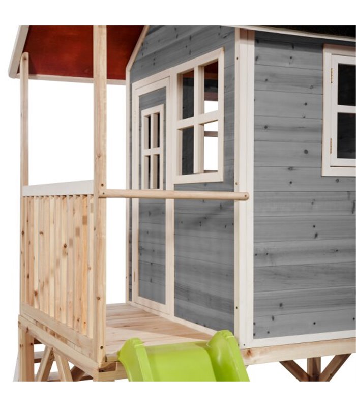 Holzspielhaus Exit Loft 500 grau