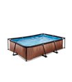 Frame pool Exit 300x200x65cm with filter pump wood look