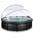Rahmen Pool Exit 450x122cm Abdeckung Sandfilter Wärmepumpe schwarz
