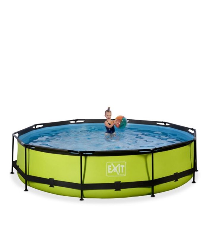 Rahmen Pool 360x76cm Lime