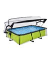 Frame pool Exit 300x200x65cm cover + filter pump green