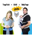 SET frezzobaby serviette + porte-bébé + Lätzli gris gratuit