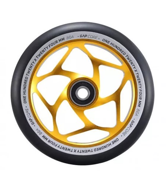 Stunt Scooter Wheel 120mm Blunt Gap Core nero oro