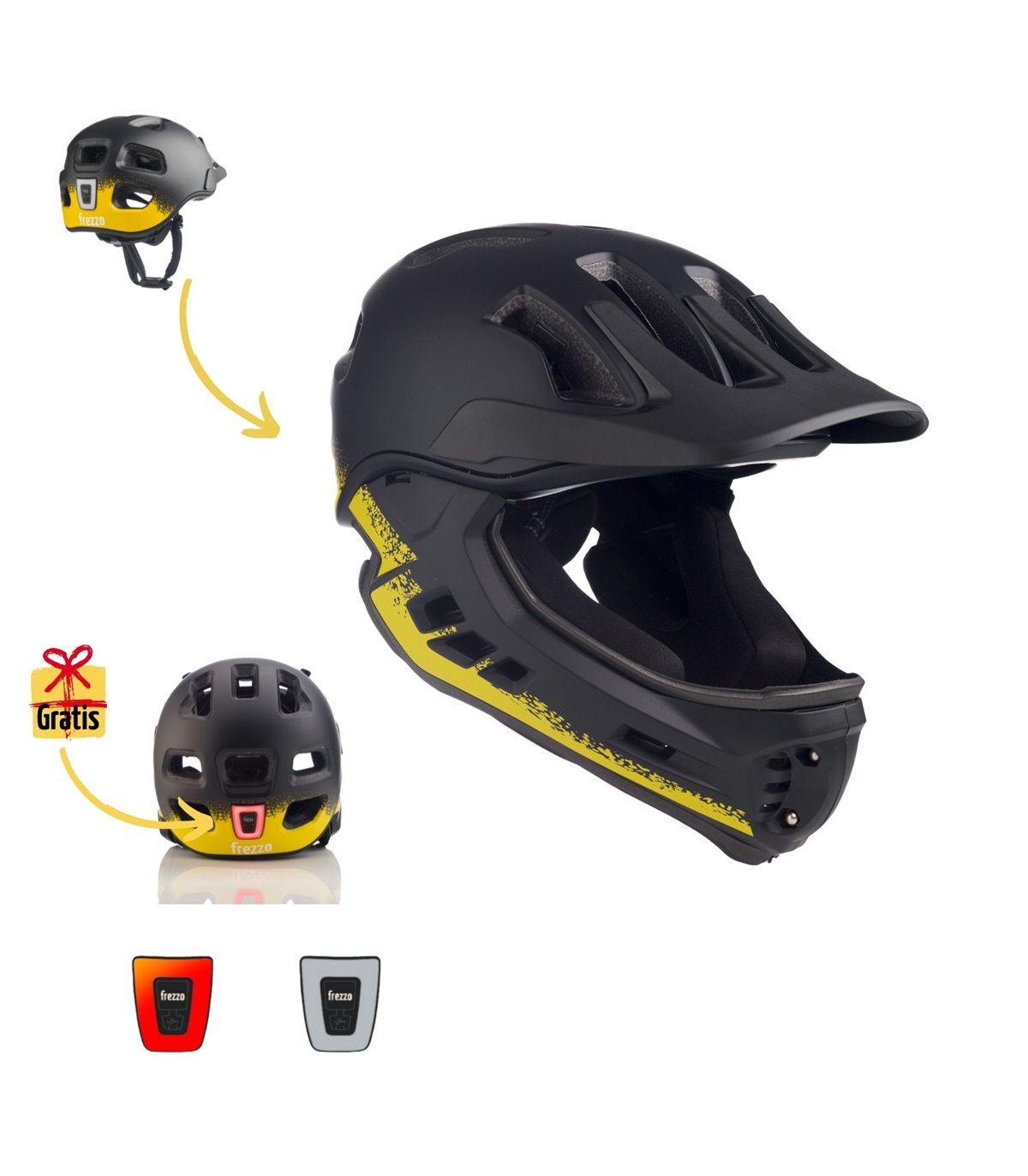 Yellow mountain bike helmet discount