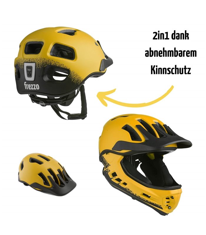 Casque fullface frezzo Rowdy [M] 53-57cm Sunny mentonnière incluse + lumière gratuite