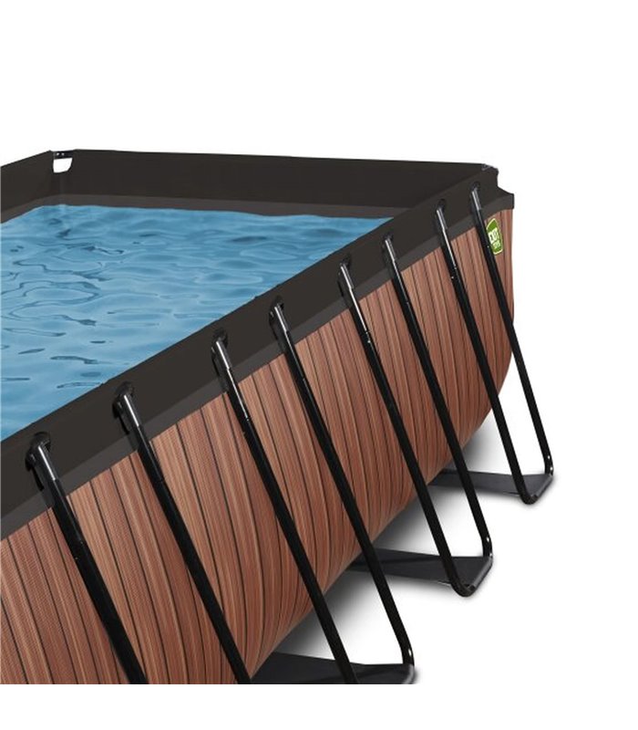 Pool Exit 540x250x100cm mit Sandfilterpumpe - braun