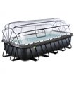 Pool Exit 540x250x100cm mit Sandfilterpumpe und Abdeckung - schwarz