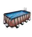 Pool Exit 400x200x122cm mit Sandfilterpumpe - braun
