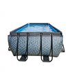 Pool Exit 400x200x122cm mit Sandfilterpumpe - grau