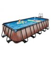Pool Exit 540x250x122cm mit Sandfilterpumpe - braun