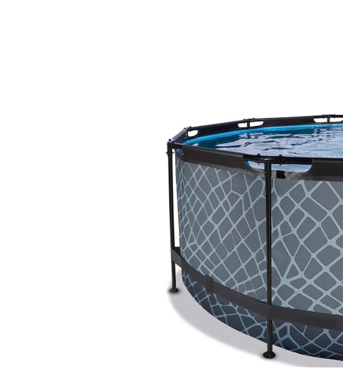 Pool Exit ø360x122cm mit Sandfilterpumpe - grau
