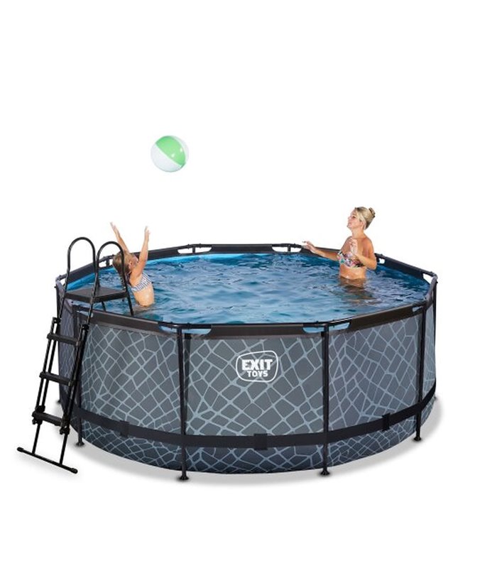 Pool Exit ø360x122cm mit Sandfilterpumpe - grau