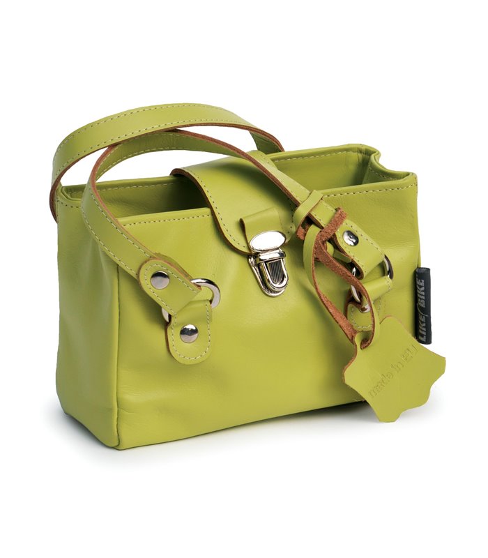 Borsa a mano per bambini Kokua in pelle verde