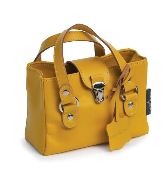 Handtasche für Kinder Kokua Leder gelb