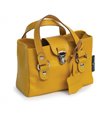 Borsa a mano per bambini Kokua in pelle giallo