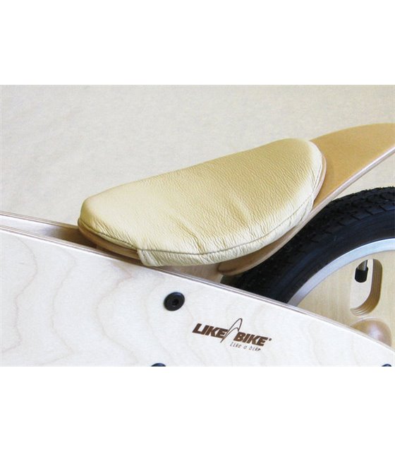 KOKUA LIKEaBIKE Saddle Cover in Leather for Wooden Balance Bikes Beige