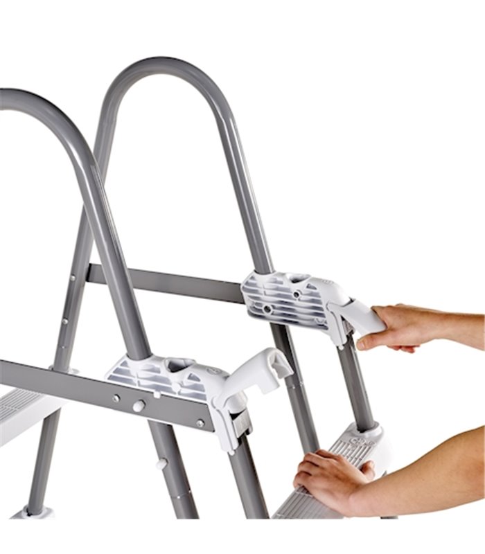 Ladder frame pool Exit 85-105cm grey