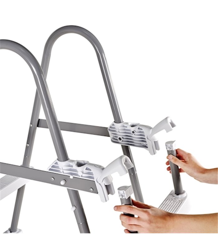Ladder frame pool Exit 85-105cm grey