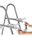 Ladder frame pool Exit 85-105cm grey