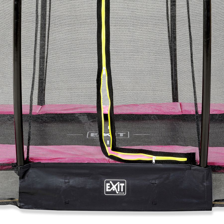 Silhouette Bodentrampolin ø244cm mit Sicherheitsnetz - rosa