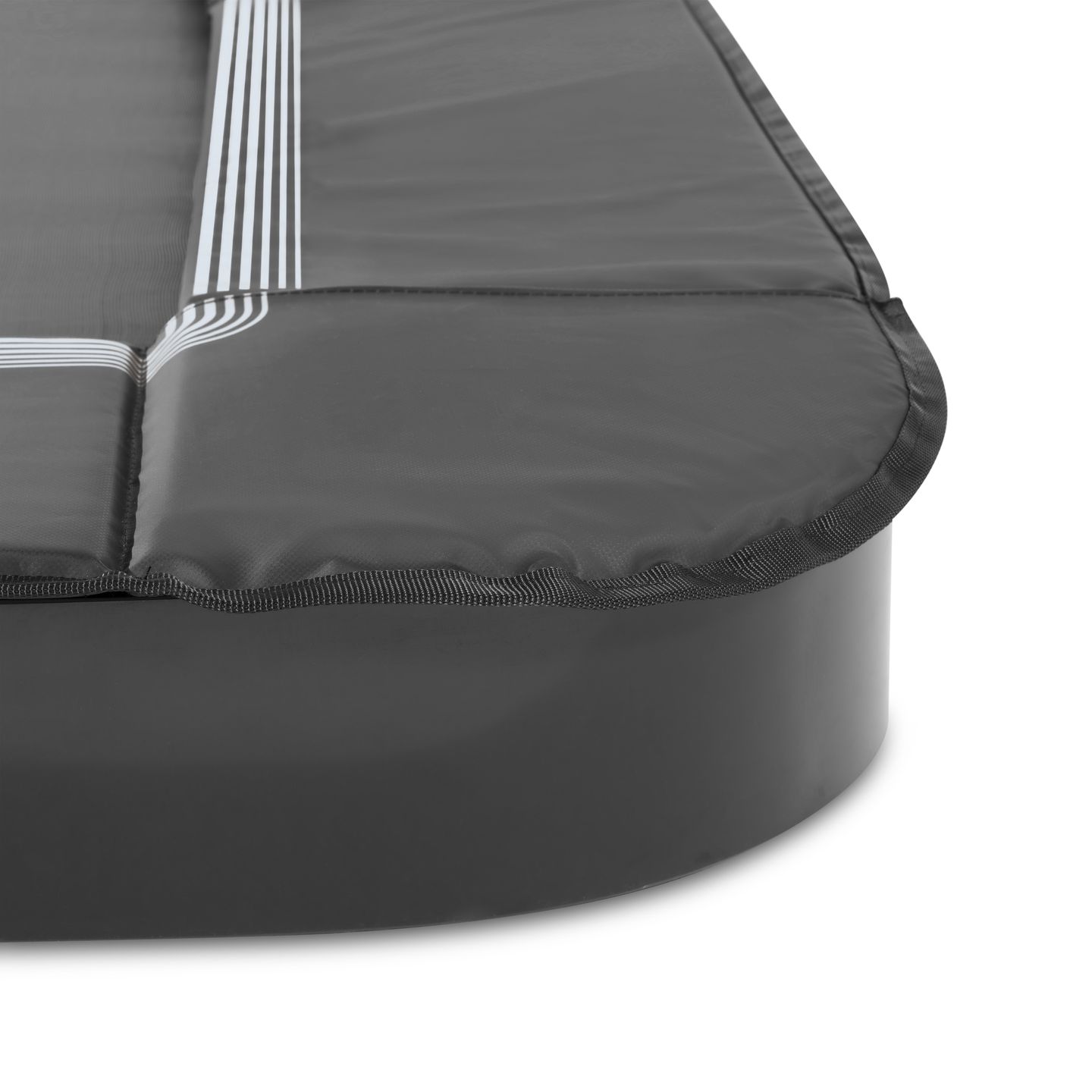 InTerra ebenerdige sports Trampolin 244x366cm - schwarz