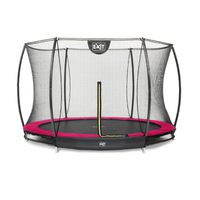 Silhouette Bodentrampolin ø305cm mit Sicherheitsnetz - rosa