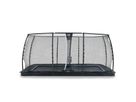 Dynamic ebenerdiges Trampolin 305x519cm mit Sicherheitsnetz - schwarz