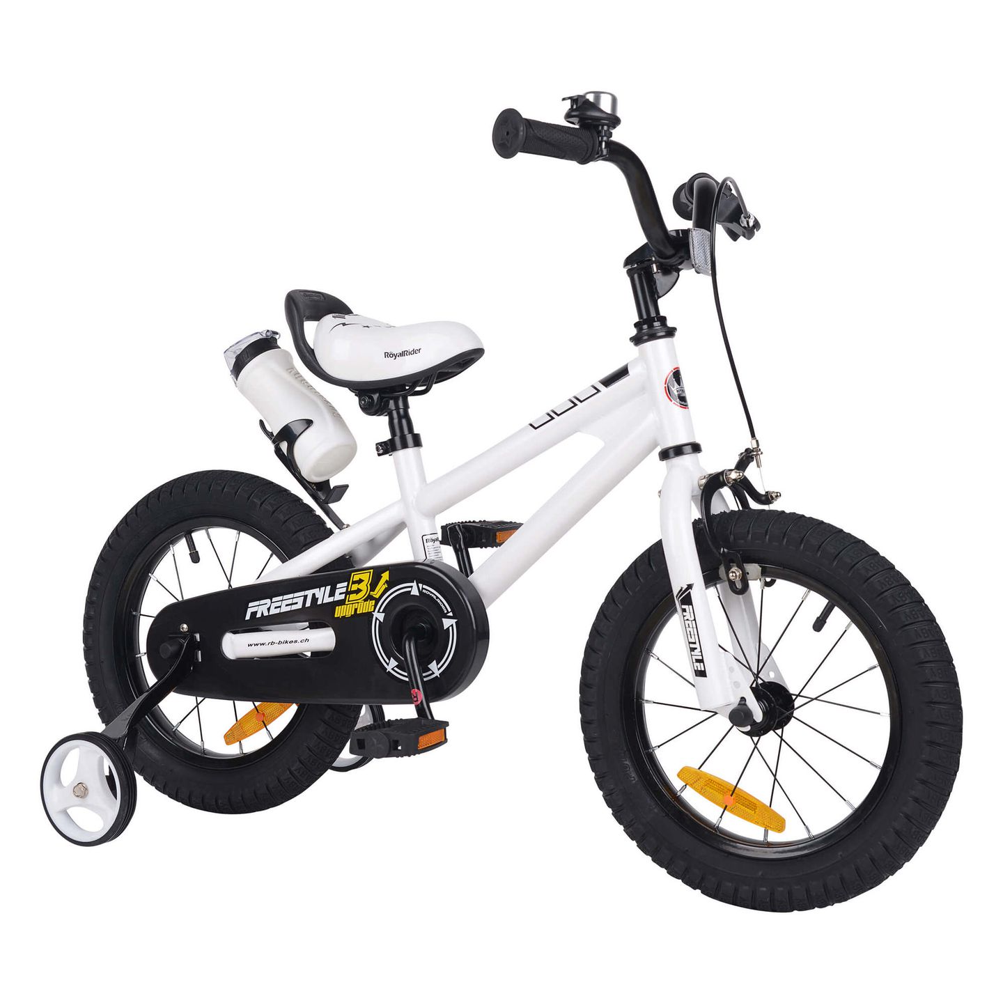 Freestyle 14 Zoll Kindervelo mit Getränkehalter Weiss