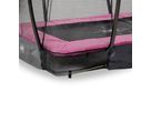 Silhouette Bodentrampolin 153x214cm mit Sicherheitsnetz - rosa