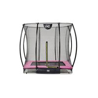 Silhouette Bodentrampolin 153x214cm mit Sicherheitsnetz - rosa