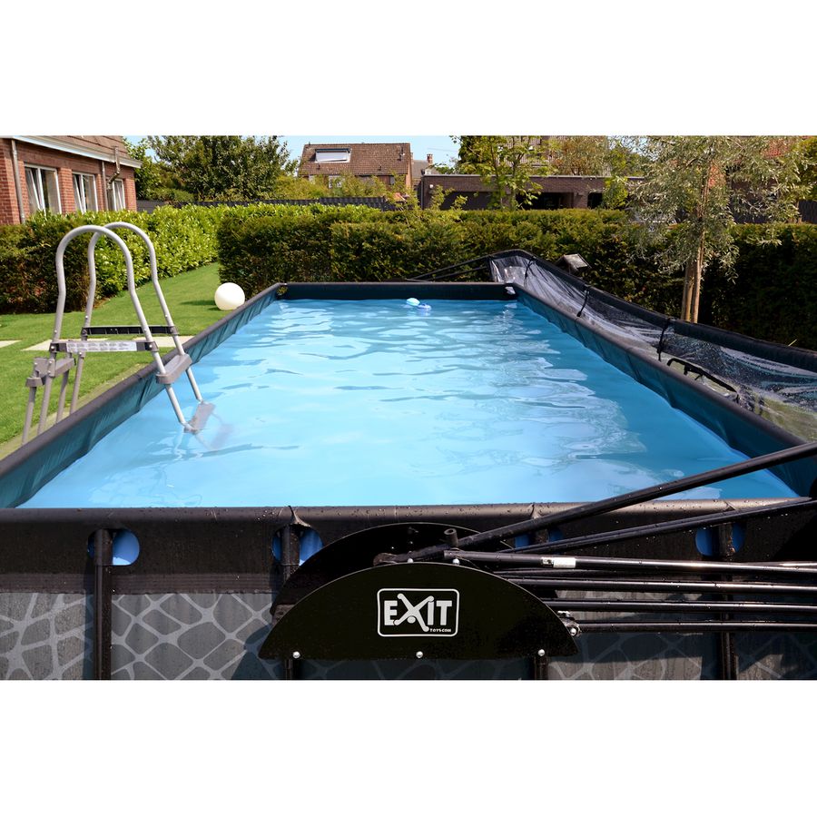 Pool inkl. Sandfilterpumpe 540x250x100 cm - Black Leather