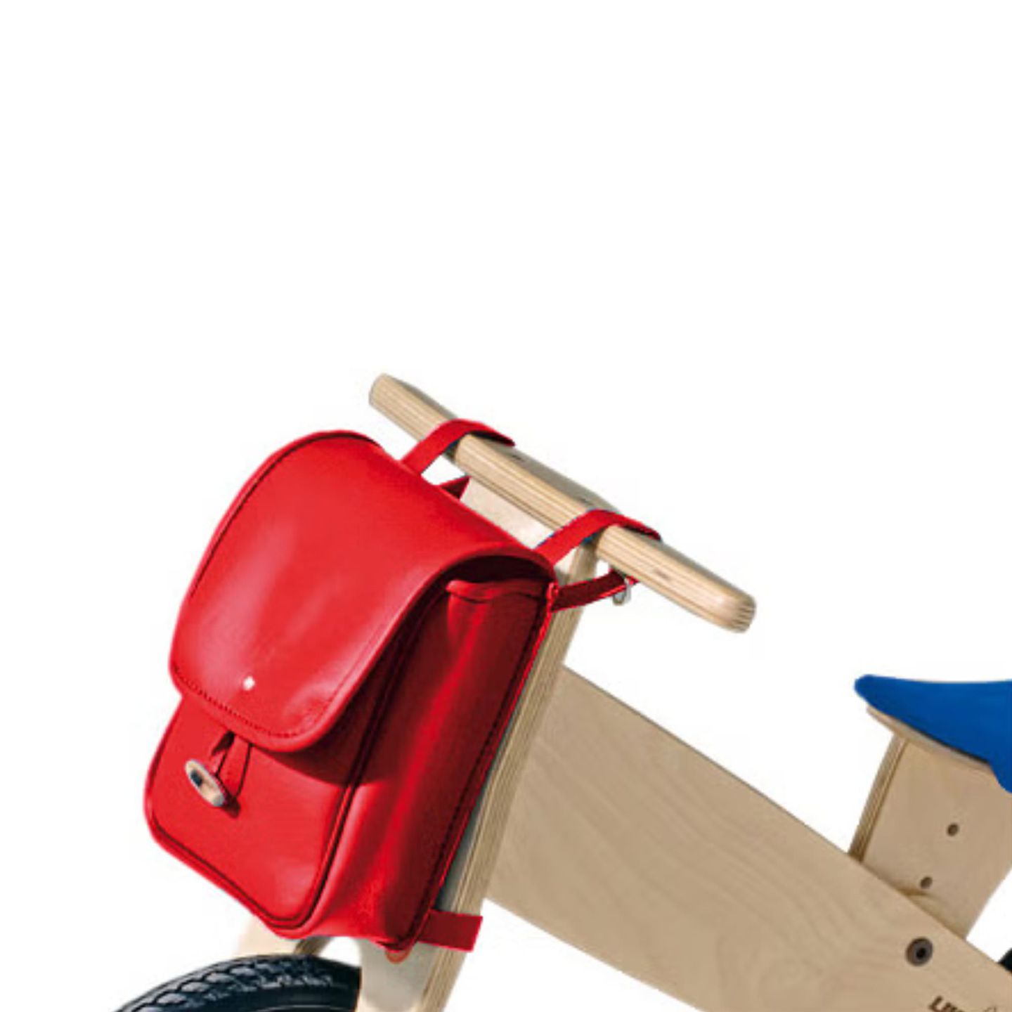 Lenkertasche Rucksack Leder rot