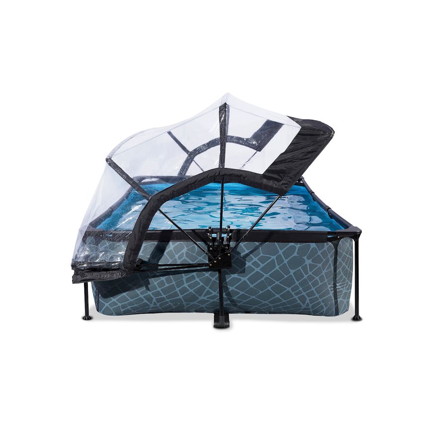 Pool mit Dach inkl. KartuschenfilterPumpe 300x200x65 cm - Stone